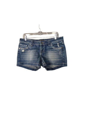 Bu From Malibu Denim Booty Shorts Juniors Size 7 Distressed Medium Wash